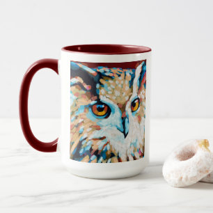 Eulenmalerei - Geschenk für Tierliebhaber Tasse