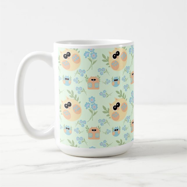 Eulenmuster Kaffeetasse (Links)