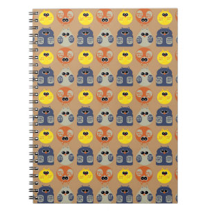 Eulenmuster Notizblock