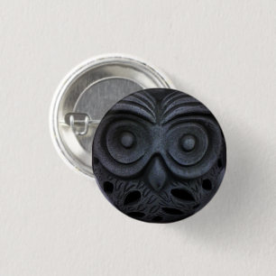 Eulenstatue Button