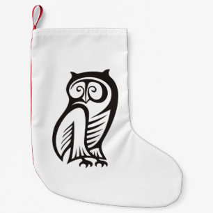 Eulensymbol Schwarz Kleiner Weihnachtsstrumpf