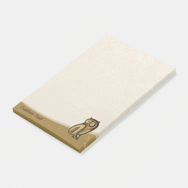 Eulensymbolfarbe Post-it Klebezettel (angewinkelt)