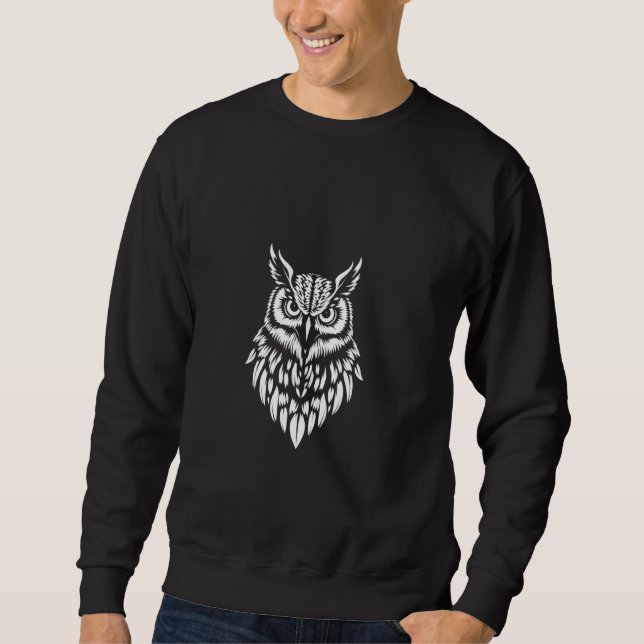 Eulenvektor Sweatshirt (Vorderseite)