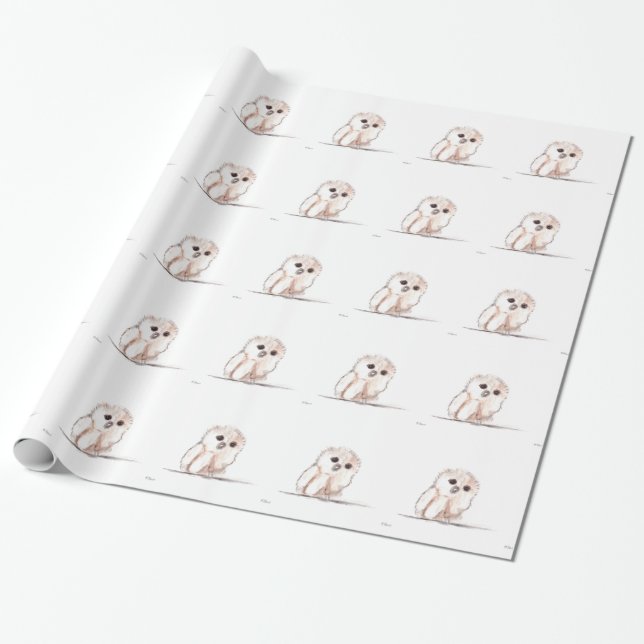 Eulenvogel Geschenkpapier (Ungerollt)