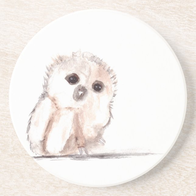 Eulenvogel Getränkeuntersetzer (Vorne)
