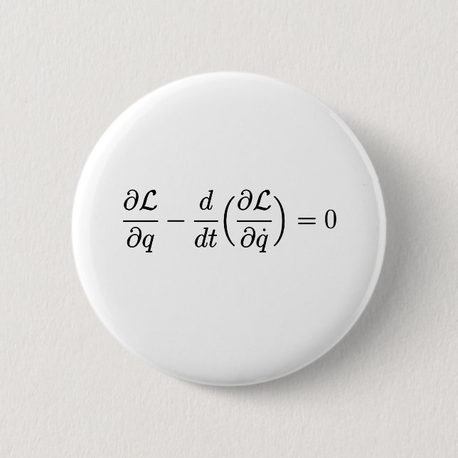 Euler-Lagrange-Gleichungen Button (Vorderseite)