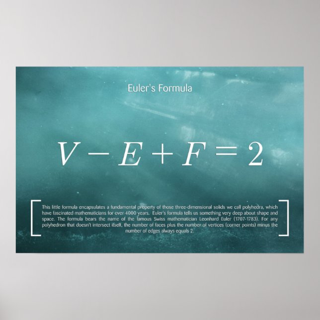 Eulers Formel - Math Poster (Vorne)