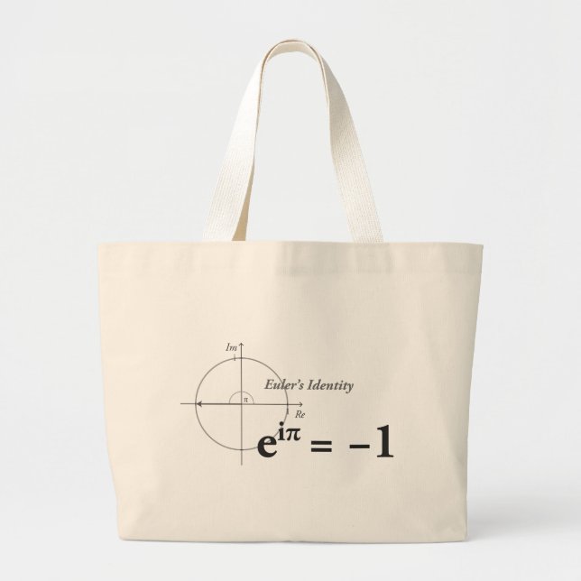 Eulers Identitäts-Mathe-Formel Jumbo Stoffbeutel (Vorne)