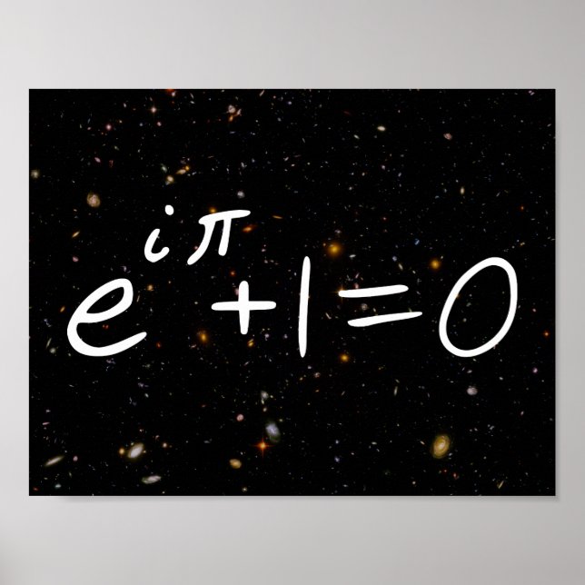 Euler's Identity Deep Field Galaxies Poster (Vorne)