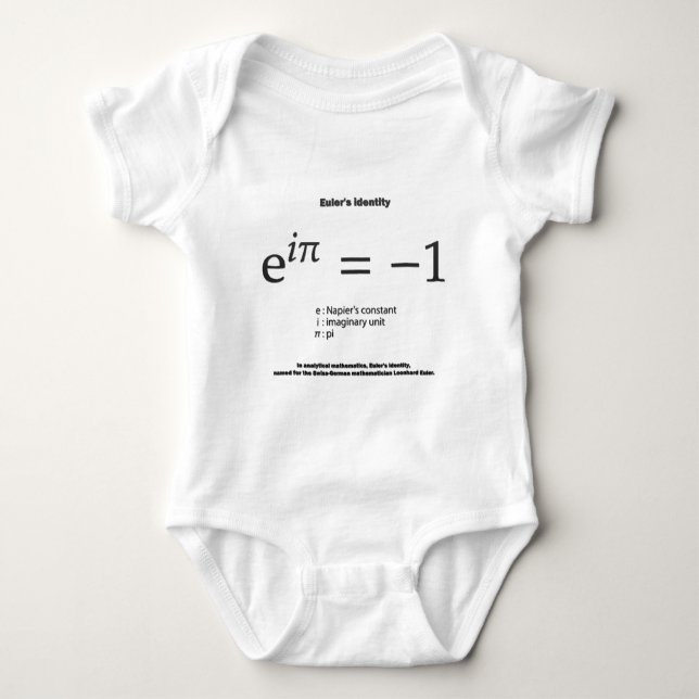 Euler's identity: Euler's formula: mathematics Baby Strampler (Vorderseite)