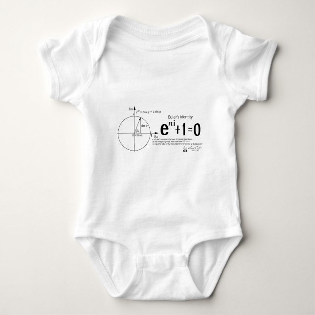 Euler's identity: Euler's formula: mathematics Baby Strampler (Vorderseite)