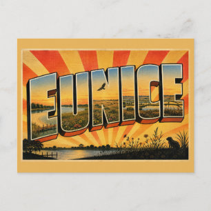 Eunice Louisiana Prairie Lake Crawfish Ponds Kunst Postkarte