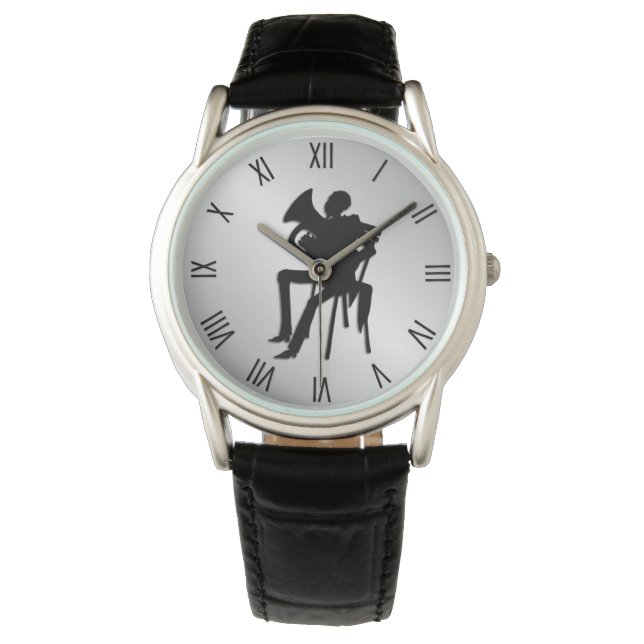 Euphonium / Baritone Player w Roman Numerals Armbanduhr (Vorderseite)