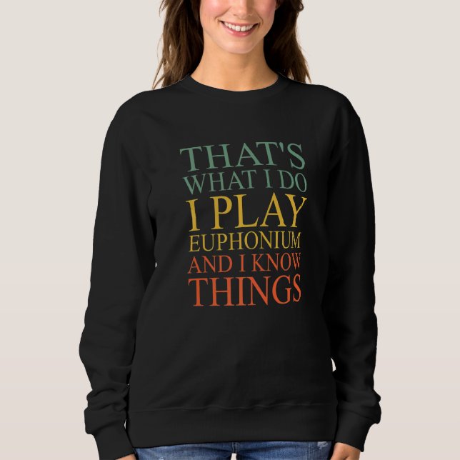 Euphonium Brass Instrument Retro Sweatshirt (Vorderseite)