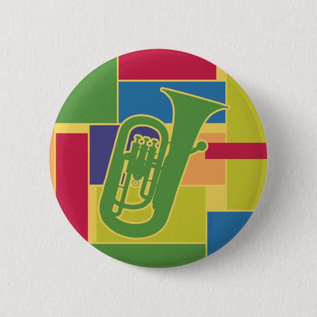 Euphonium Colorblocks Knopf Button (Vorderseite)