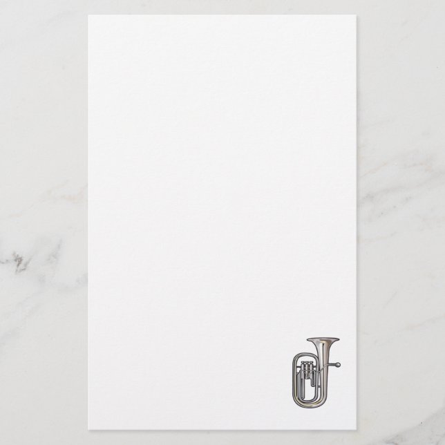 euphonium Messing Instrument music realistische.pn Briefpapier (Vorderseite)