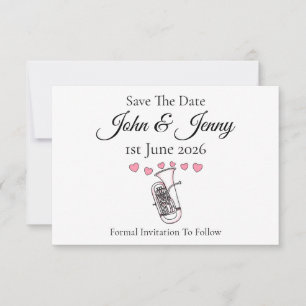 Euphonium Musician Wedding rettet das Datum