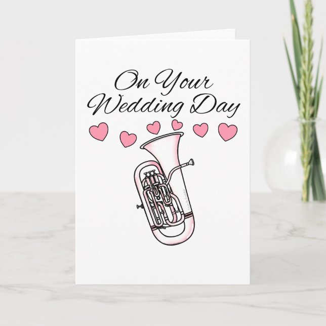 Euphonium Wedding Card Euphoniumist Blasmusiker Dankeskarte (Vorderseite)