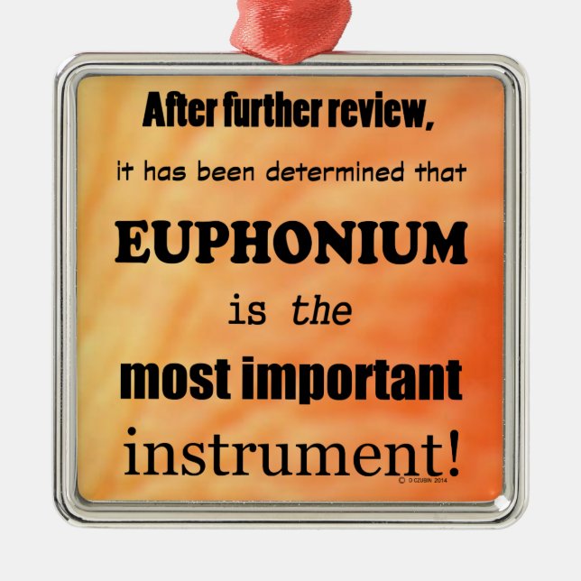 Euphonium wichtigstes Instrument Ornament Aus Metall (Vorne)