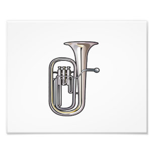Euphoniummessinginstrumentmusik realistic.png fotodruck