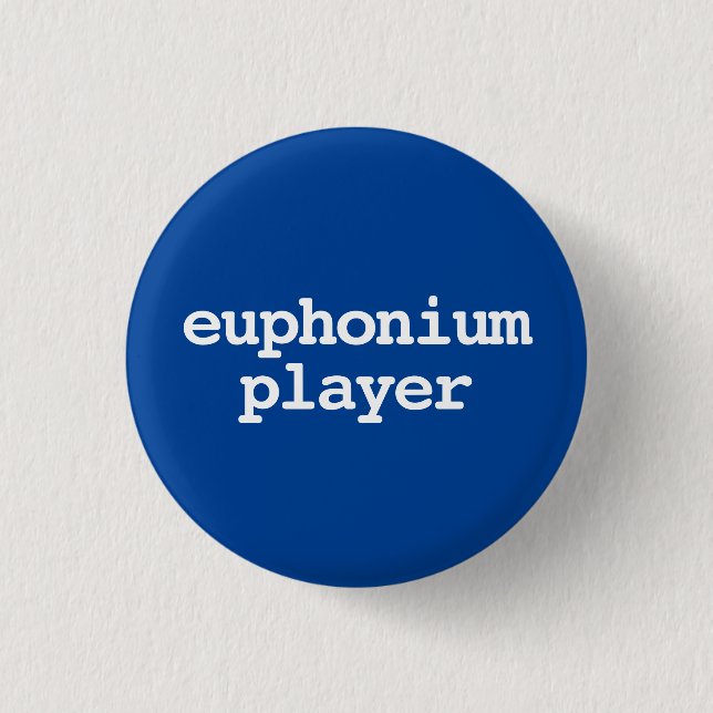 Euphoniumspieler-Typografie-Schaltfläche Button (Vorderseite)