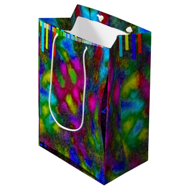 "Euphoria" Mittelglänzende Geschenktasche Mittlere Geschenktüte (Vorderseite Schrägansicht)