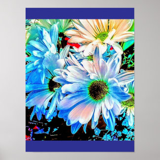 Euphorische Blumen Poster