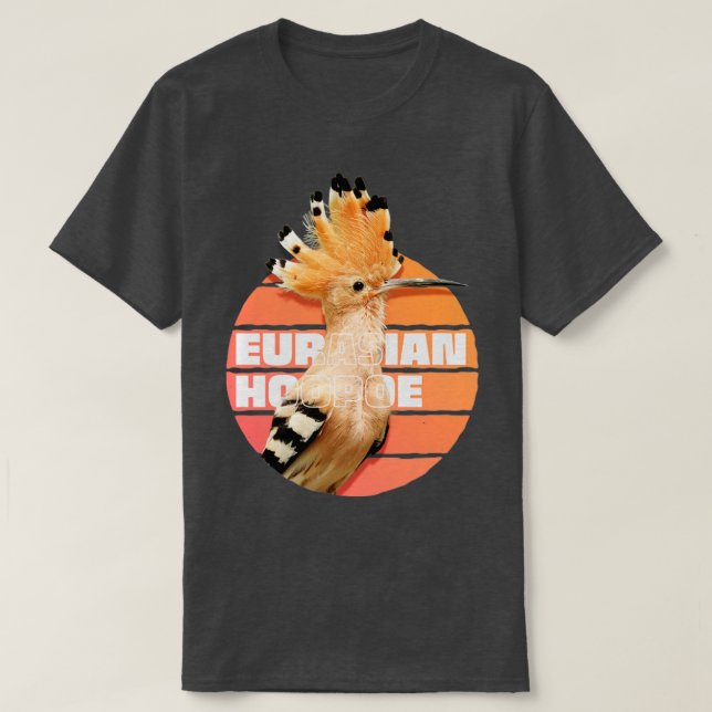 Eurasian-Hoopoe-Vogel T-Shirt (Design vorne)
