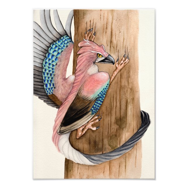 Eurasian Jay Dragon Fotodruck (Vorne)