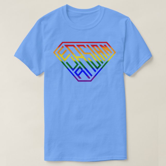 Eurasian SuperEmpowered Shield Rainbow T-Shirt (Design vorne)