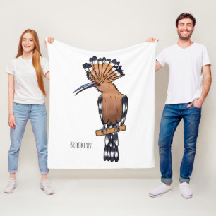 Eurasian-Wiedehopf-Vogel-Cartoon-Illustration  Fleecedecke
