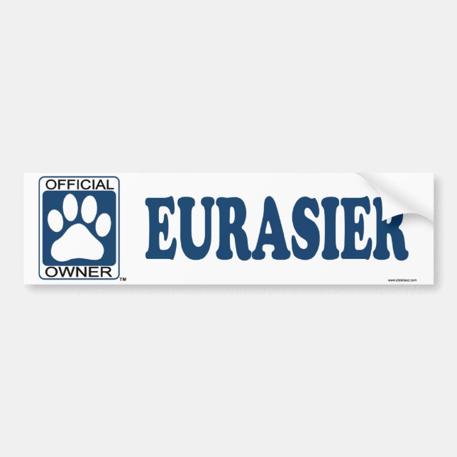 Eurasier Blau Autoaufkleber (Vorne)