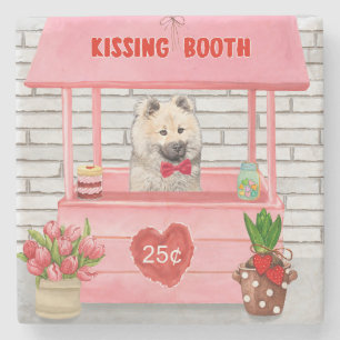Eurasier Dog Valentine's Day Kissing Booth Steinuntersetzer