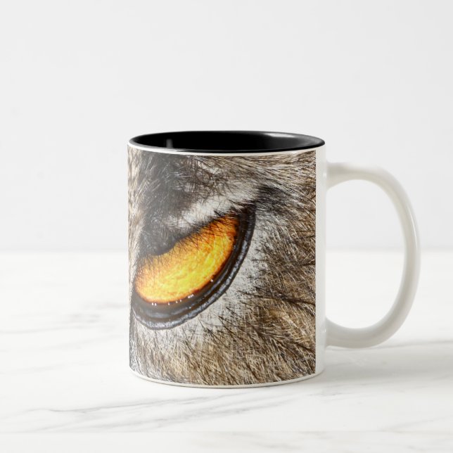 Eurasier-Eagle-Eule (Bubo Bubo) Zweifarbige Tasse (Rechts)