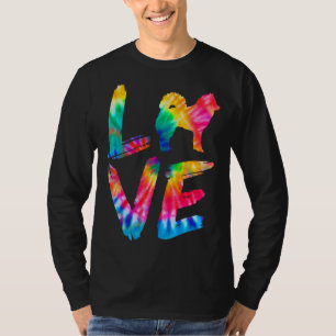 Eurasier Gefärbte Krawatte Liebe Hund Mama Vater T-Shirt