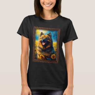 Eurasier-Malerei Sonnenblumen Blume Mama T-Shirt