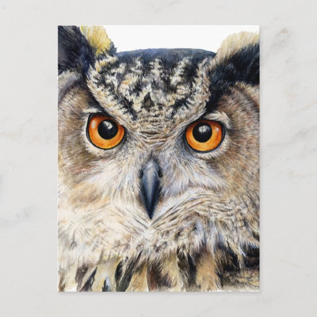Eurasischer Adler Schön Kunst, Aquarellkarton Postkarte (Vorderseite)