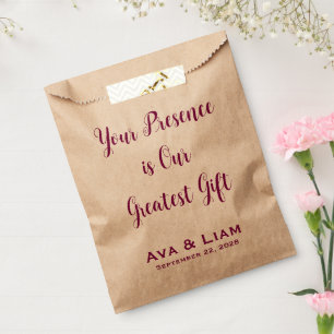 Eure Anwesenheit ist unser größtes Geschenk Geschenktütchen