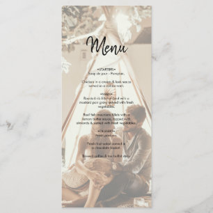 Eure eigenen Fotos verblasst Hochzeit Menükarte