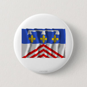 Eure-et-Loir, das Flagge wellenartig bewegt Button