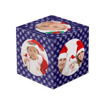 Eure runden Fotos Santa Baby Blau und Schneeflocke