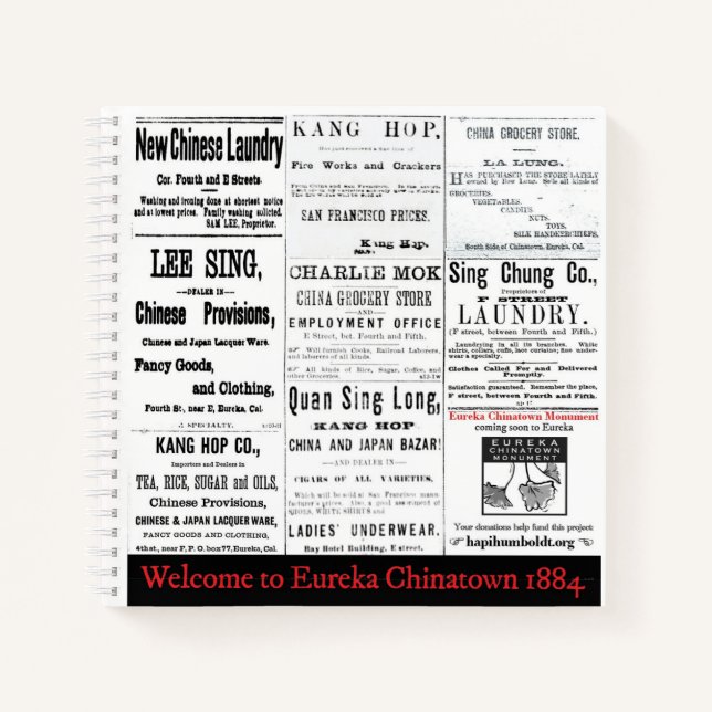 Eureka Chinatown 1884 - Monumental-Notebook Notizbuch (Vorderseite)