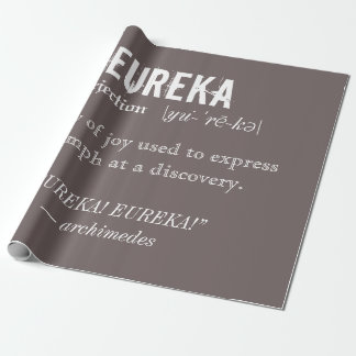 Eureka Definition Archimedes Prinzip der Wissensch Geschenkpapier