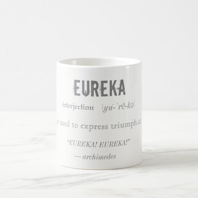 Eureka-Definitions-Archimedes-Prinzip-Wissenschaft Kaffeetasse (Mittel)