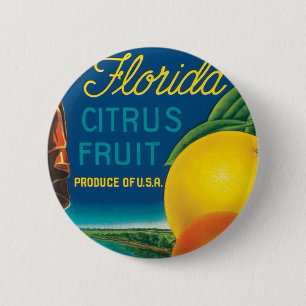 Eureka Florida Citrus Fruit Button