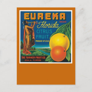 Eureka Florida Zitrusfrucht Postkarte