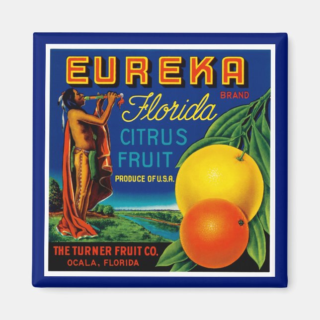 Eureka Florida Zitrusfrüchte Magnet (Vorne)