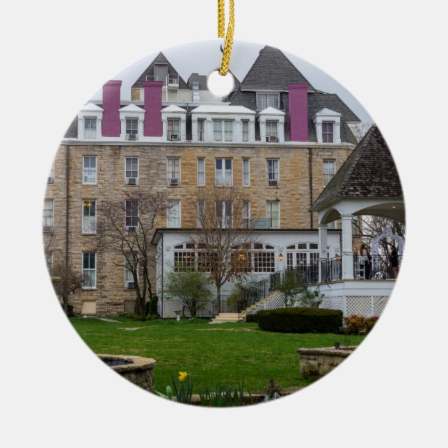 Eureka-Halbmond Keramik Ornament (Vorne)