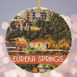Eureka Springs, Arkansas, alte Illustration Keramik Ornament