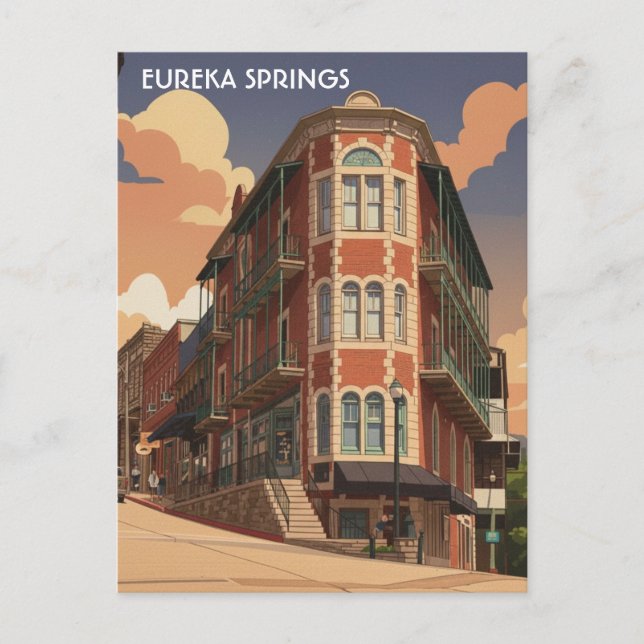 Eureka Springs Arkansas Postkarte (Vorderseite)
